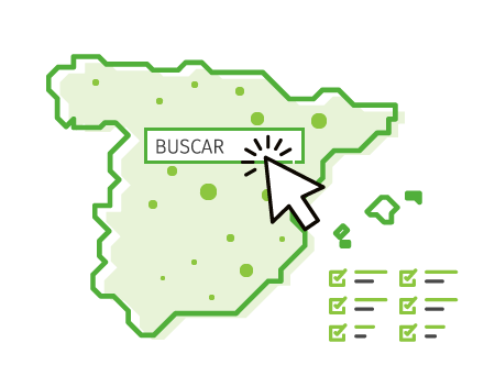 ilustración mapa buscador de casas en España